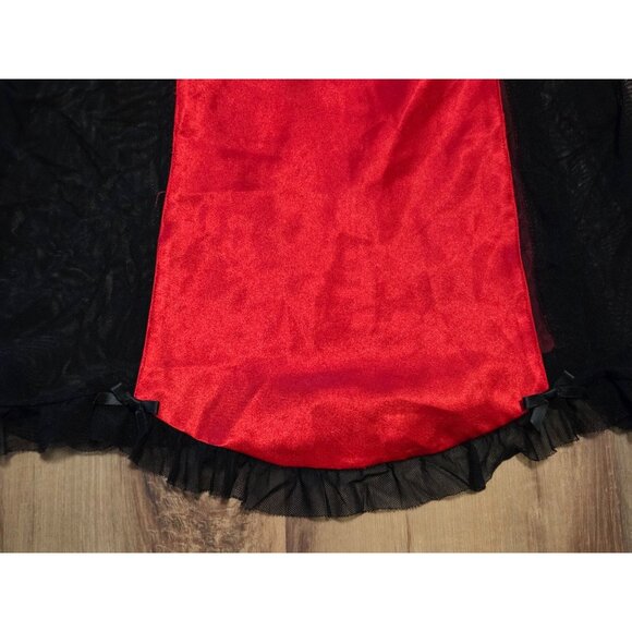 Gilligan & O'Malley Intimates Red/Black Lace Size Large Baby Doll Nighty #17730 - Picture 4 of 9